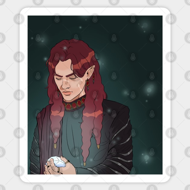 maedhros with a silmaril Sticker by spvce-oddity